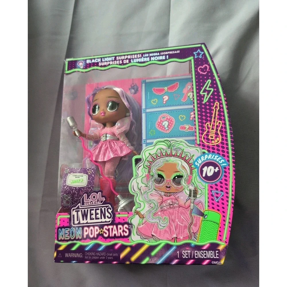LOL Surprise Tweens Neon‎ Pop Stars Kitty K with Black Light Surprises NEW!